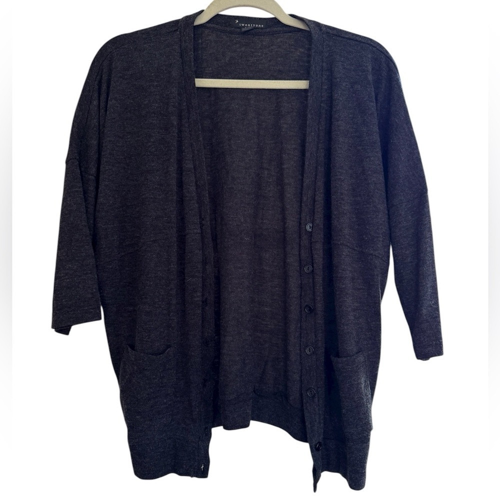 Forever 21 Dark Gray Women's Cardigan Sweater S